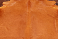 Thumbnail for Orange Dyed Cowhide Natural Cowhide Rug - X-Large 6' 11