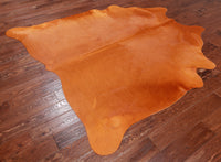 Thumbnail for Orange Dyed Cowhide Natural Cowhide Rug - X-Large 6' 11