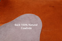 Thumbnail for Orange Dyed Cowhide Natural Cowhide Rug - X-Large 6' 11