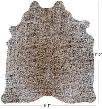 Thumbnail for Cheetah Animal Print Natural Cowhide Rug - X-Large 7' 0
