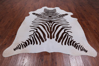 Thumbnail for Brown Zebra Animal Print Natural Cowhide Rug - XX-Large 7' 11