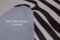 Thumbnail for Brown Zebra Animal Print Natural Cowhide Rug - XX-Large 7' 11