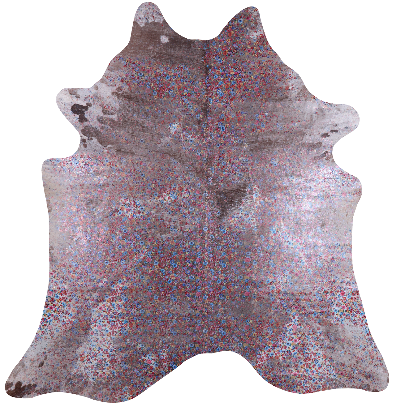 Printed Cowhide Natural Cowhide Rug - X-Large 7' 0"H x 6' 9"W