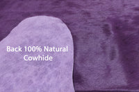 Thumbnail for Purple Dyed Cowhide Natural Cowhide Rug - X-Large 6' 8