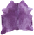 Purple Dyed Cowhide Natural Cowhide Rug - X-Large 6' 8"H x 6' 8"W