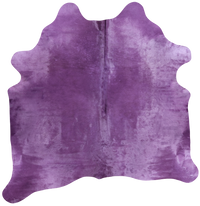 Thumbnail for Purple Dyed Cowhide Natural Cowhide Rug - X-Large 6' 8
