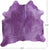 Purple Dyed Cowhide Natural Cowhide Rug - X-Large 6' 8"H x 6' 8"W