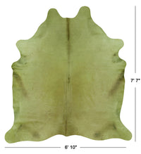 Thumbnail for Green Dyed Cowhide Natural Cowhide Rug - XX-Large 7' 7