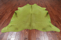 Thumbnail for Green Dyed Cowhide Natural Cowhide Rug - XX-Large 7' 7