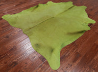 Thumbnail for Green Dyed Cowhide Natural Cowhide Rug - XX-Large 7' 7