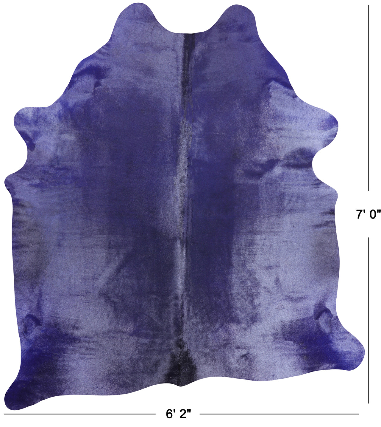 Dyed Cowhide Natural Cowhide Rug - X-Large 7' 0"H x 6' 2"W