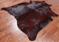 Thumbnail for Burgundy Dyed Cowhide Natural Cowhide Rug - XX-Large 8' 0