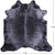 Black Dyed Cowhide Natural Cowhide Rug - X-Large 7' 3"H x 7' 2"W