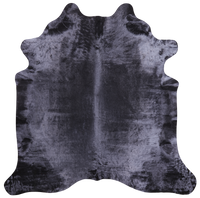 Thumbnail for Black Dyed Cowhide Natural Cowhide Rug - X-Large 7' 3