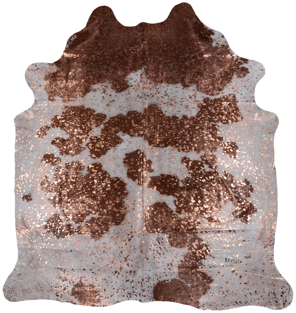 Metallic Natural Cowhide Rug - XX-Large 7' 7"H x 6' 10"W