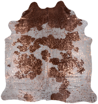 Thumbnail for Metallic Natural Cowhide Rug - XX-Large 7' 7