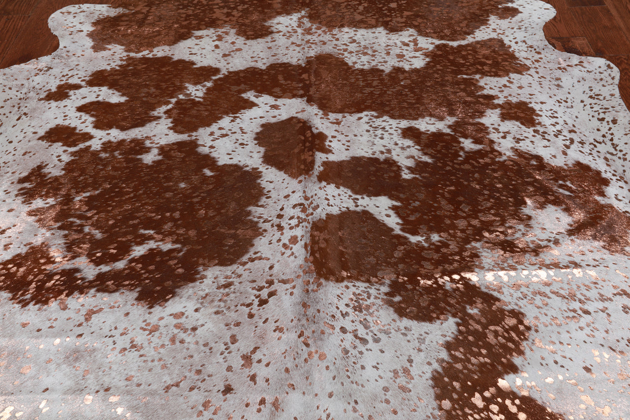 Metallic Natural Cowhide Rug - XX-Large 7' 7"H x 6' 10"W