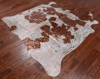 Thumbnail for Metallic Natural Cowhide Rug - XX-Large 7' 7