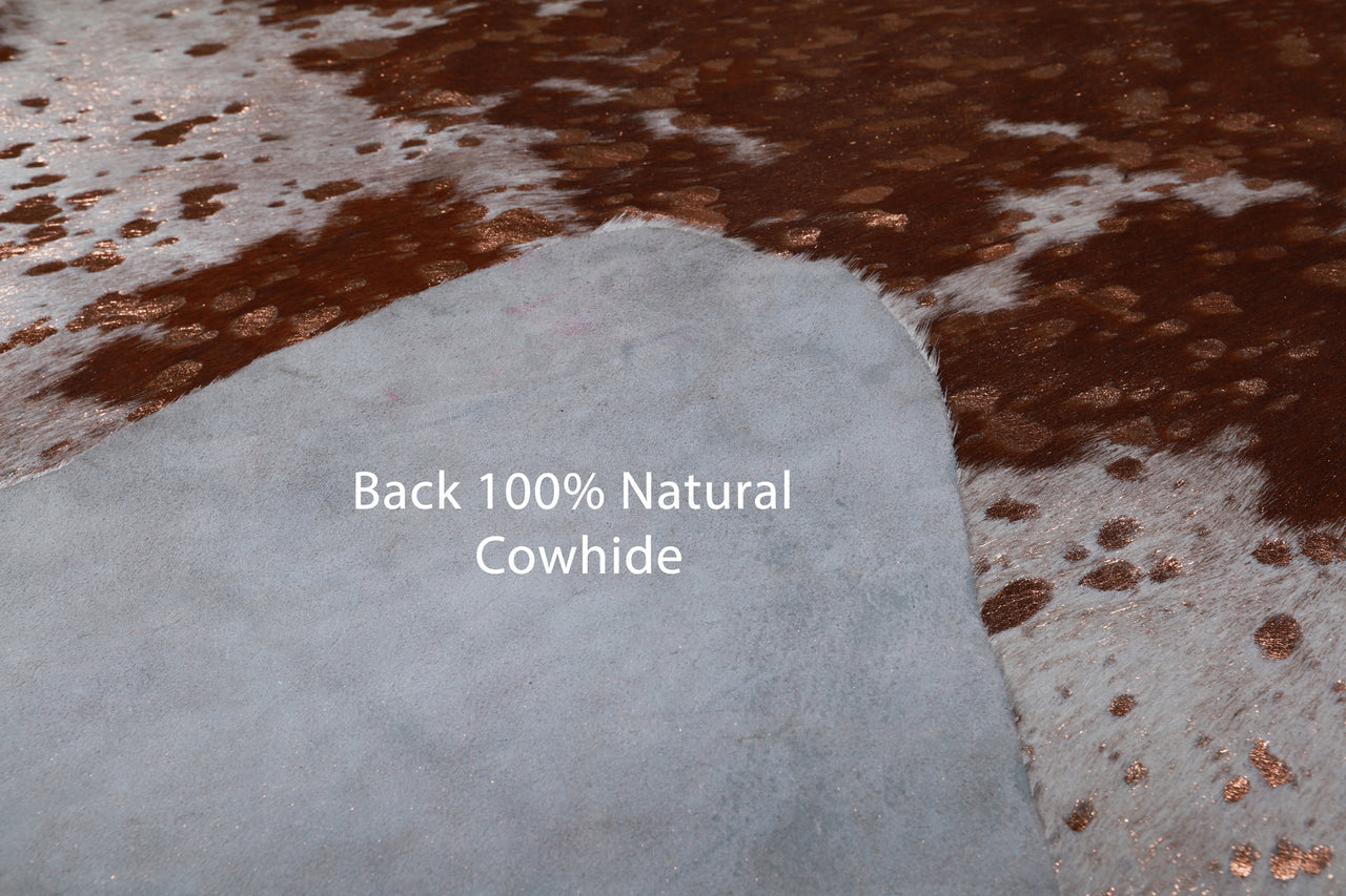 Metallic Natural Cowhide Rug - XX-Large 7' 7"H x 6' 10"W