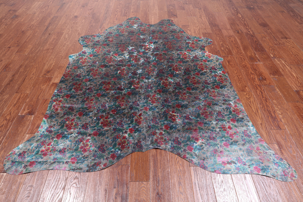 Printed Cowhide Natural Cowhide Rug - XX-Large 7' 5"H x 6' 2"W