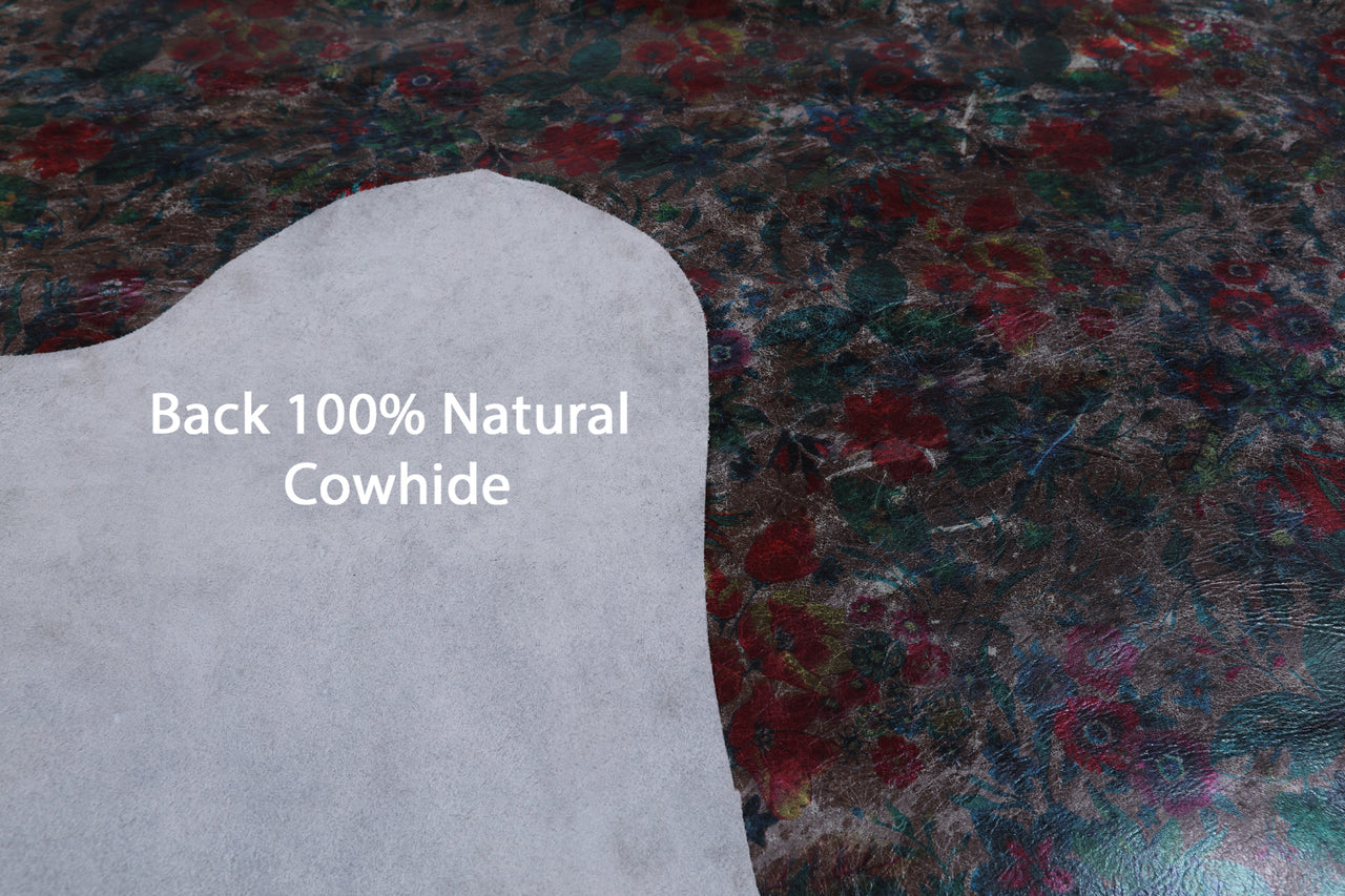 Printed Cowhide Natural Cowhide Rug - XX-Large 7' 5"H x 6' 2"W