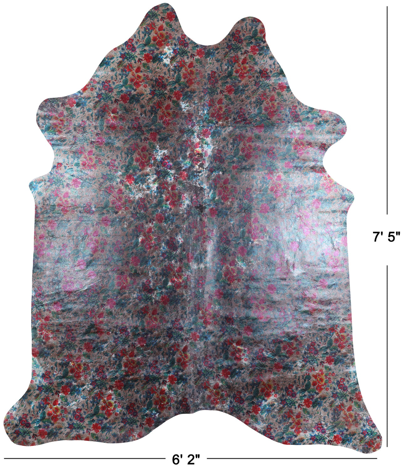 Printed Cowhide Natural Cowhide Rug - XX-Large 7' 5"H x 6' 2"W
