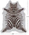 Brown Zebra Animal Print Natural Cowhide Rug - XX-Large 7' 7"H x 6' 0"W