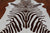 Brown Zebra Animal Print Natural Cowhide Rug - XX-Large 7' 7"H x 6' 0"W