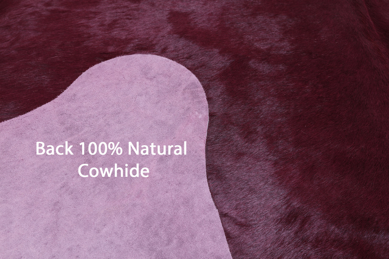 Dyed Cowhide Natural Cowhide Rug - Large 6' 6"H x 6' 2"W