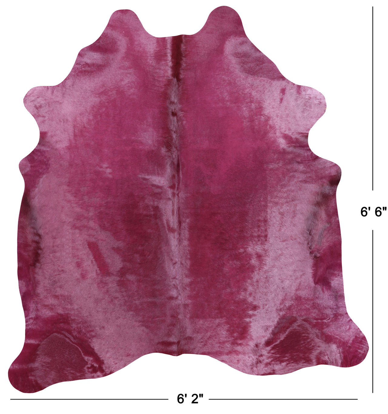 Dyed Cowhide Natural Cowhide Rug - Large 6' 6"H x 6' 2"W