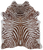Brown Zebra Animal Print Natural Cowhide Rug - XX-Large 7' 10"H x 6' 6"W