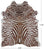 Brown Zebra Animal Print Natural Cowhide Rug - XX-Large 7' 10"H x 6' 6"W