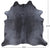 Black Dyed Cowhide Natural Cowhide Rug - Large 6' 4"H x 6' 3"W