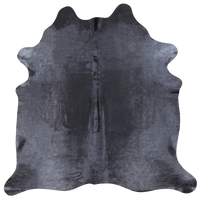 Thumbnail for Black Dyed Cowhide Natural Cowhide Rug - Large 6' 4