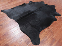 Thumbnail for Black Dyed Cowhide Natural Cowhide Rug - Large 6' 4