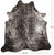 Gold Metallic Black Natural Cowhide Rug - X-Large 7' 2"H x 6' 10"W