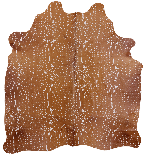 Deer Animal Print Natural Cowhide Rug - Large 6' 4