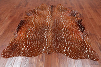 Thumbnail for Deer Animal Print Natural Cowhide Rug - X-Large 7' 0
