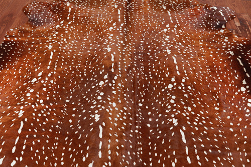 Deer Animal Print Natural Cowhide Rug - X-Large 7' 0