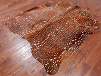 Thumbnail for Deer Animal Print Natural Cowhide Rug - X-Large 7' 0