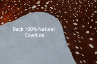 Thumbnail for Deer Animal Print Natural Cowhide Rug - X-Large 7' 0