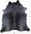 Black Dyed Cowhide Natural Cowhide Rug - XX-Large 7' 7"H x 6' 8"W