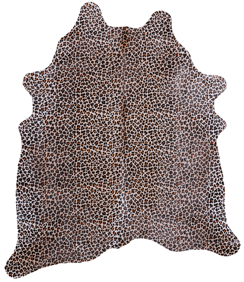 Leopard Animal Print Natural Cowhide Rug - X-Large 7' 0