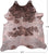 Pink Metallic Natural Cowhide Rug - XX-Large 7' 6"H x 6' 5"W