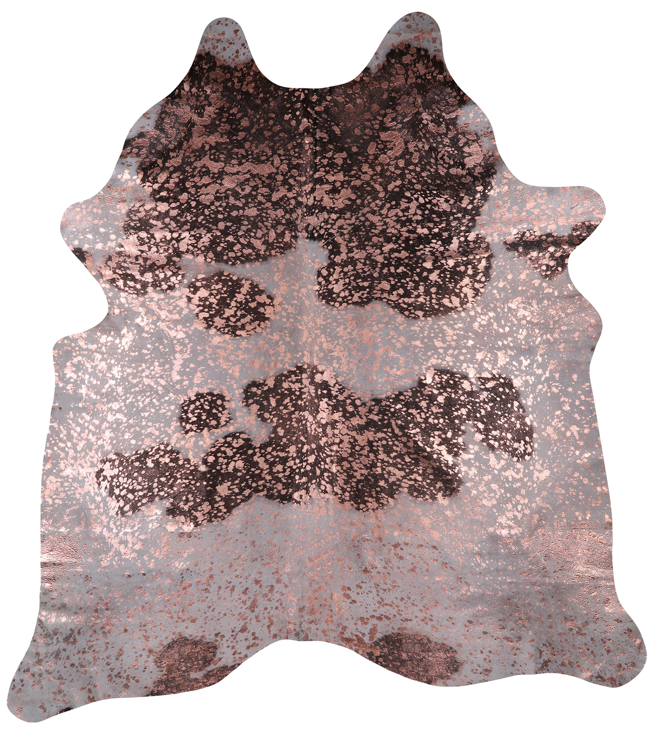 Pink Metallic Natural Cowhide Rug - XX-Large 7' 6"H x 6' 5"W