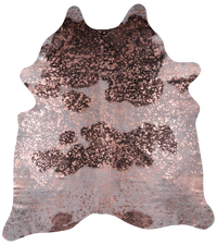 Thumbnail for Pink Metallic Natural Cowhide Rug - XX-Large 7' 6
