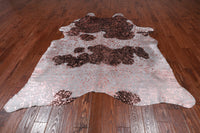 Thumbnail for Pink Metallic Natural Cowhide Rug - XX-Large 7' 6