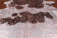 Thumbnail for Pink Metallic Natural Cowhide Rug - XX-Large 7' 6