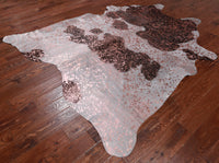 Thumbnail for Pink Metallic Natural Cowhide Rug - XX-Large 7' 6