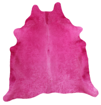 Thumbnail for Pink Dyed Cowhide Natural Cowhide Rug - X-Large 7' 0